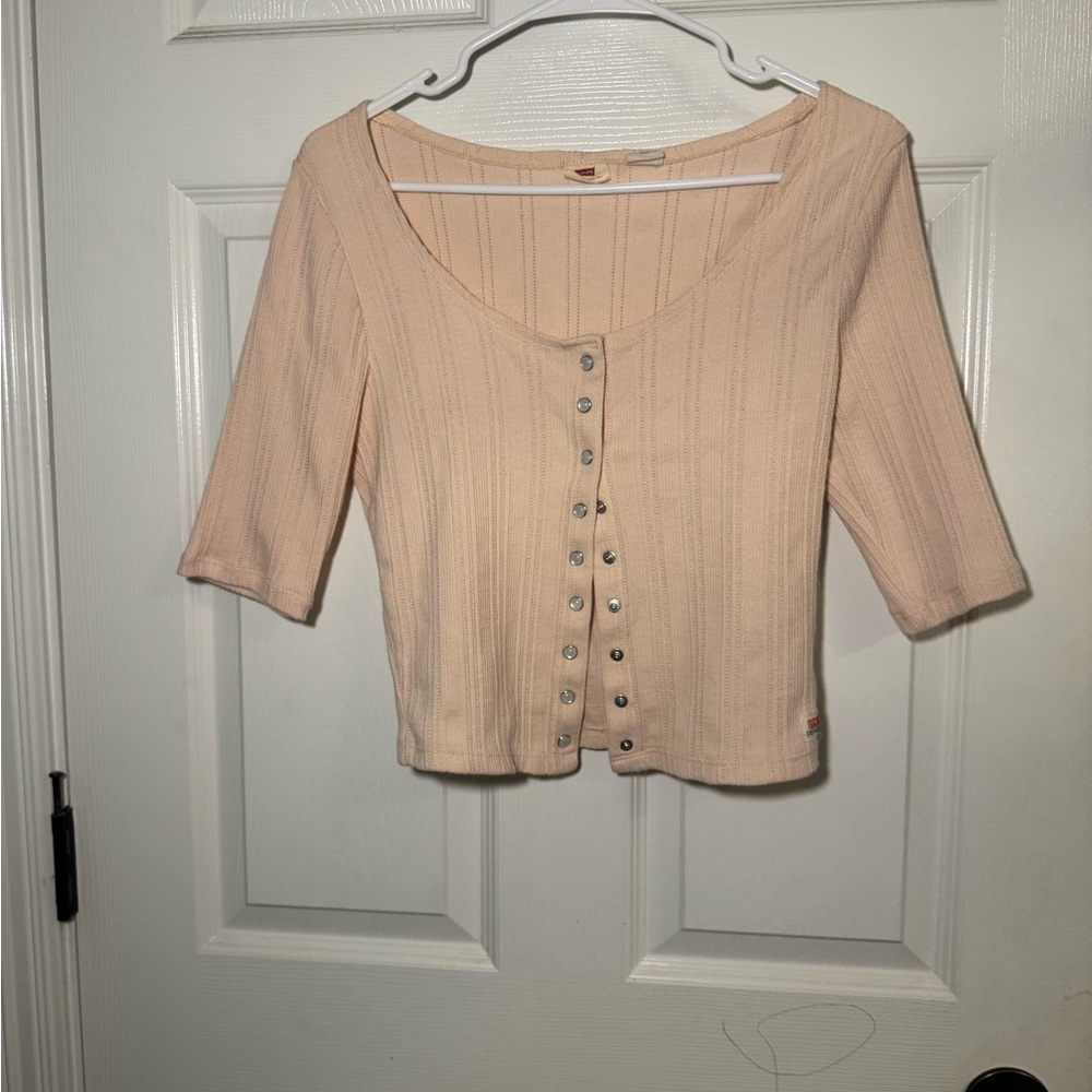 Levi's Light Pink Button-Down Top
